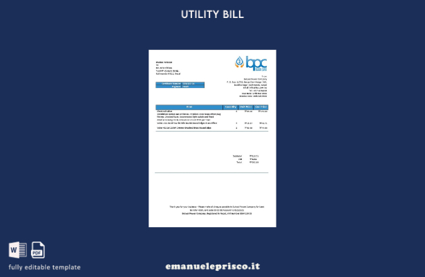 stile verificato Modello di bolletta elettrica Nepal Butwal Power Company Limite